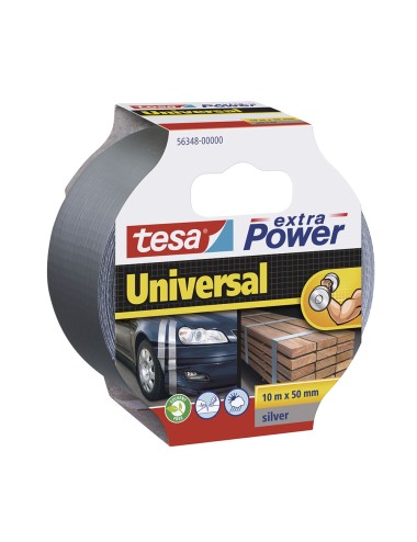 Cinta americana extra power universal plata 50 mm x 10 m