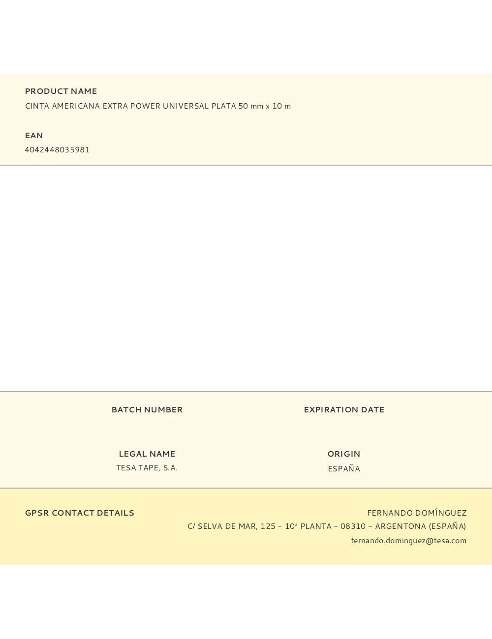 Cinta americana extra power universal plata 50 mm x 10 m