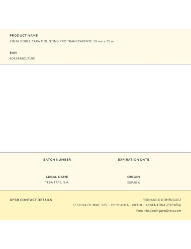 Cinta doble cara mounting pro transparente 19 mm x 25 m