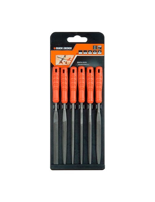 Limas mini de metal y madera, juego de 6 piezas