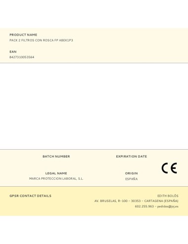 Pack 2 filtros con rosca fp abek1p3