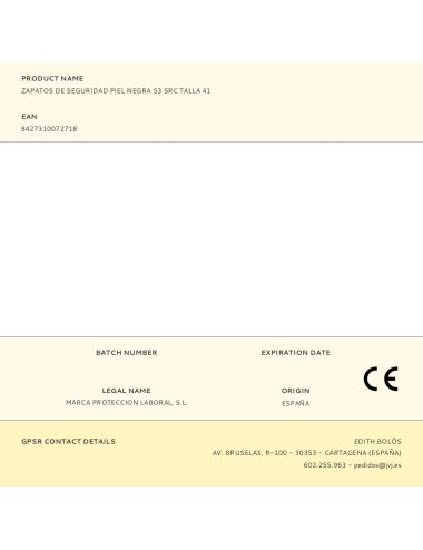 Zapatos de seguridad piel negra s3 src talla 41