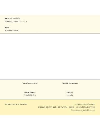 Aislamiento para ventanas thermo cover 1,5 x 1,7 m