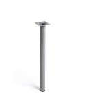 Pata cilíndrica de acero en color cromo mate mod. 401g. dimensiones ø3x40cm 2-401g.400.38 rei