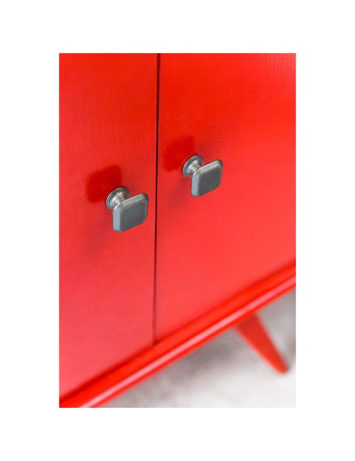 Blister con 4 pomos metálicos para mueble, con acabado plata vieja mod. 3120 30x30mm rei