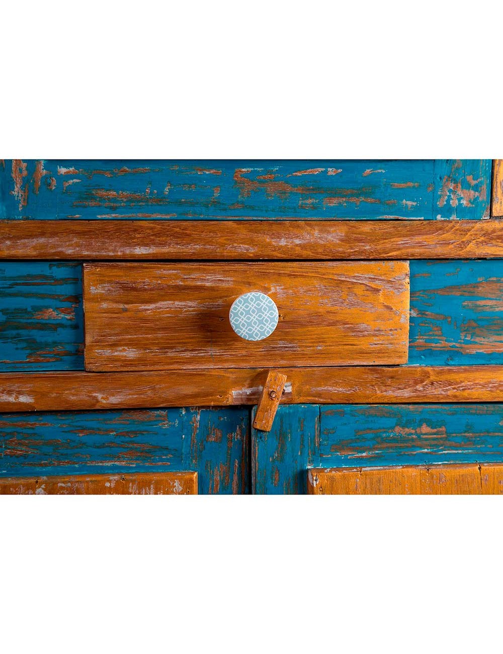 Blister con 4 pomos redondos para mueble fabricado en madera acabado gris mod. e225 ø38mm rei