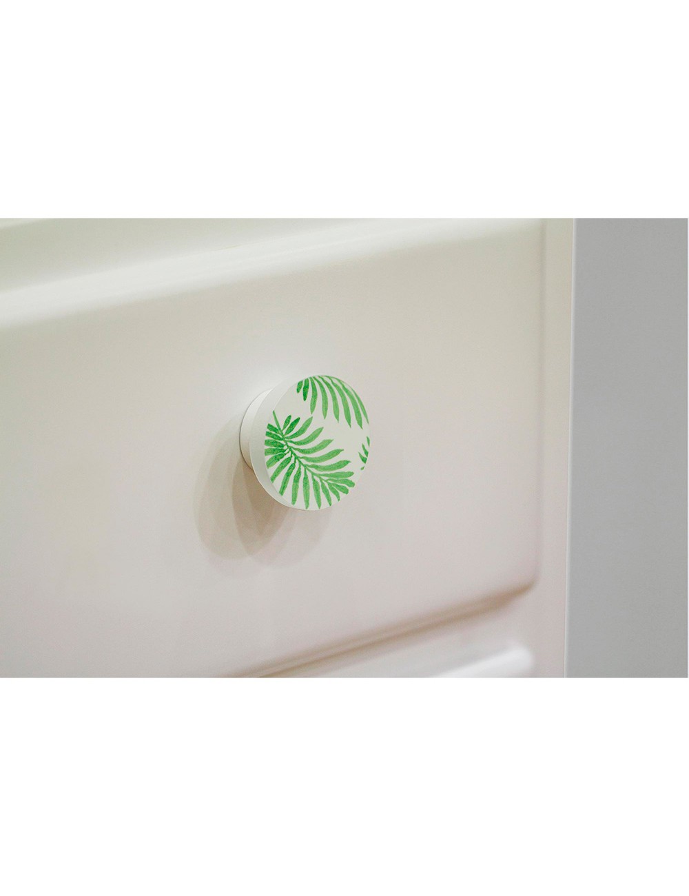 Blister con 2 pomos redondos para mueble fabricado en madera acabado verde mod. e295 ø38mm rei