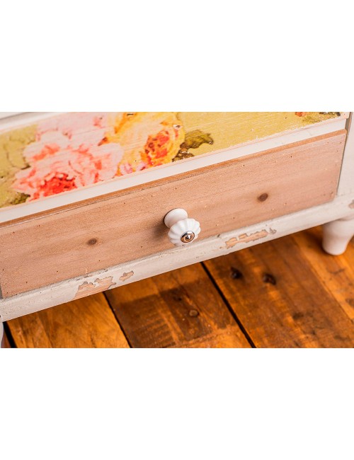 Blister con 4 pomos redondos para mueble fabricado en porcelana acabado blanco mod. e524 ø28mm rei