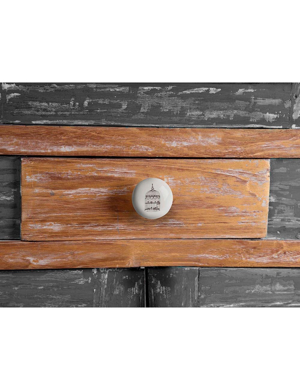 Blister con 4 pomos redondos para mueble fabricado en porcelana acabado ilustrado mod. e815 ø40mm rei