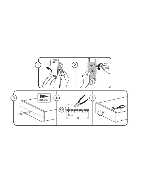 Blister con 4 pomos redondos para mueble fabricado en porcelana acabado ilustrado mod. e816 ø40mm rei