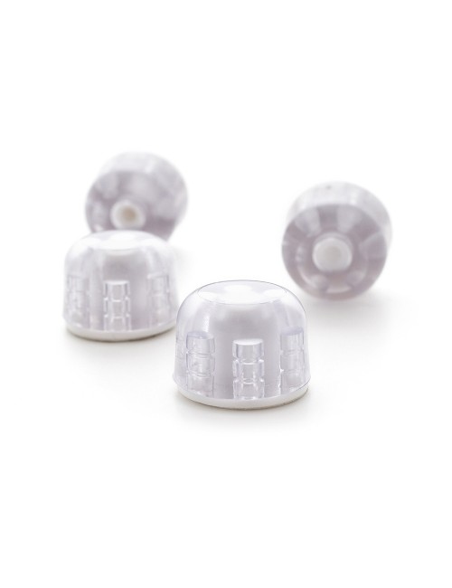 Tope de puerta adhesivo top transparente fabricado en plástico. rei