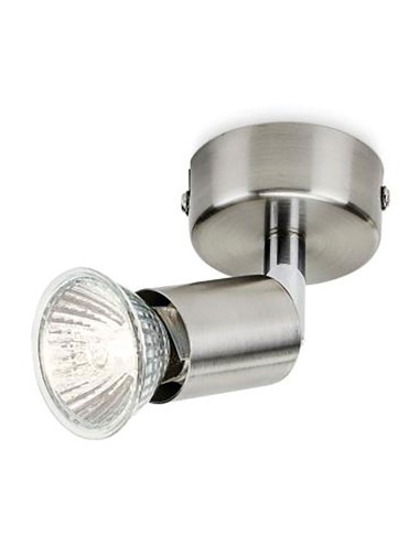 Foco 1 elemento limbali gu10 (bombilla no incluida) color cromo mate ø 8 x 13 cm