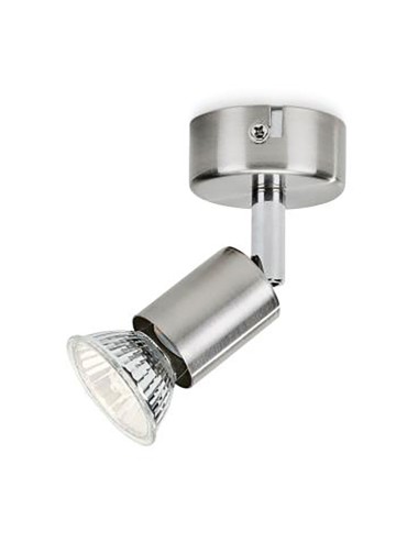 Foco 1 elemento limbali gu10 (bombilla no incluida) color cromo mate ø 8 x 13 cm