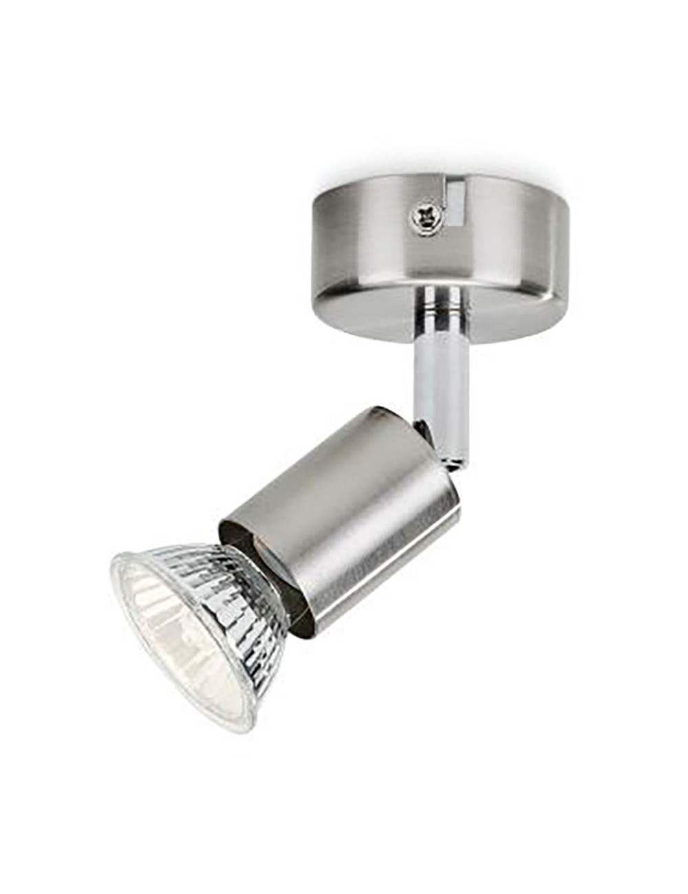 Foco 1 elemento limbali gu10 (bombilla no incluida) color cromo mate ø 8 x 13 cm