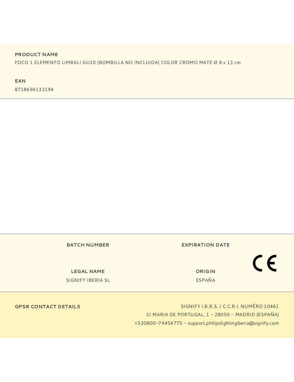 Foco 1 elemento limbali gu10 (bombilla no incluida) color cromo mate ø 8 x 13 cm