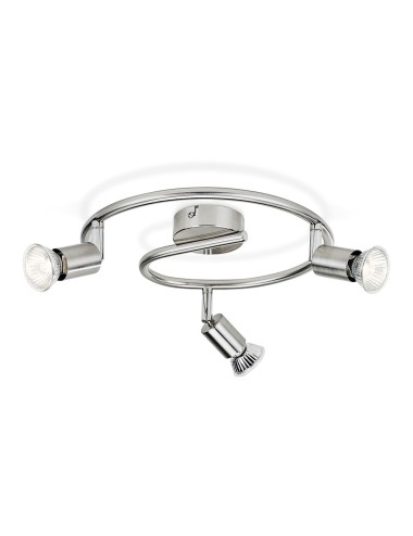 Foco 3 elementos limbali gu10 (bombilla no incluida) color cromo mate ø29 x 13 cm