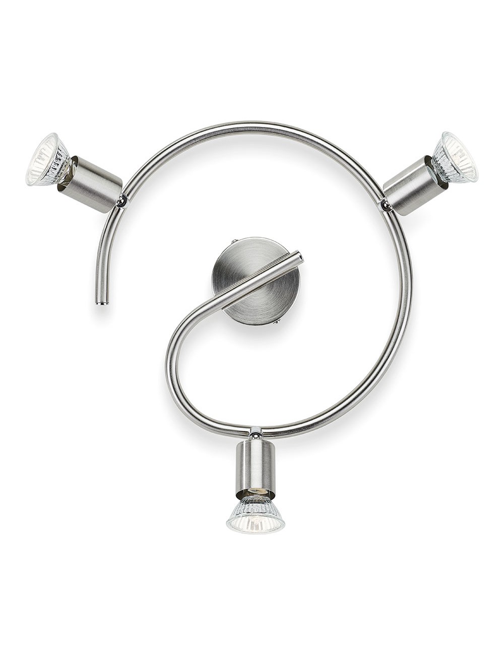 Foco 3 elementos limbali gu10 (bombilla no incluida) color cromo mate ø29 x 13 cm