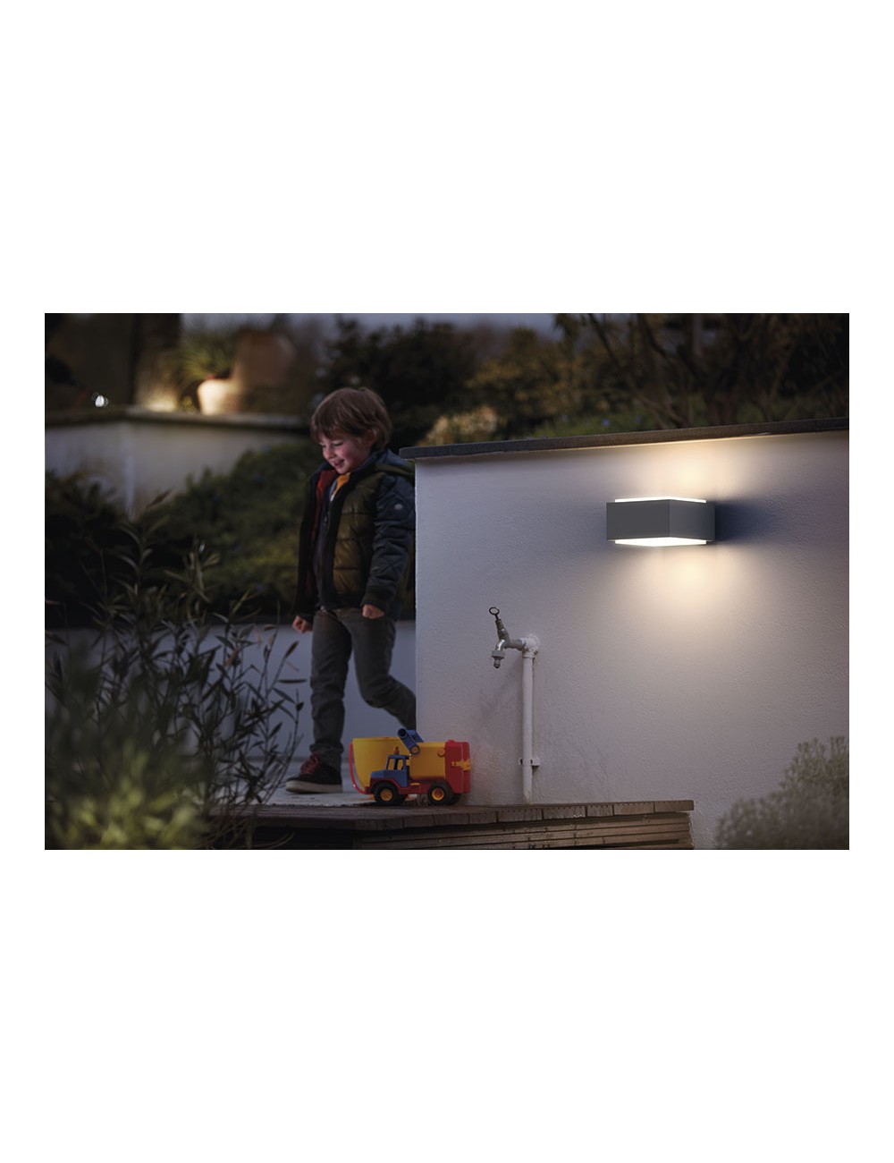 Aplique led e27 modelo hedgehog gris 18,2 x 16 x 9,1 cm