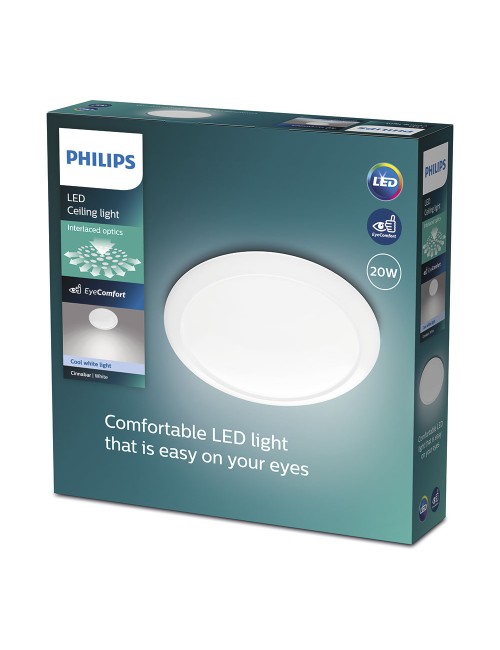 Plafón led circular cinnabar 20 w 4000 k 2000 lm ø40,4 x 10,6 cm