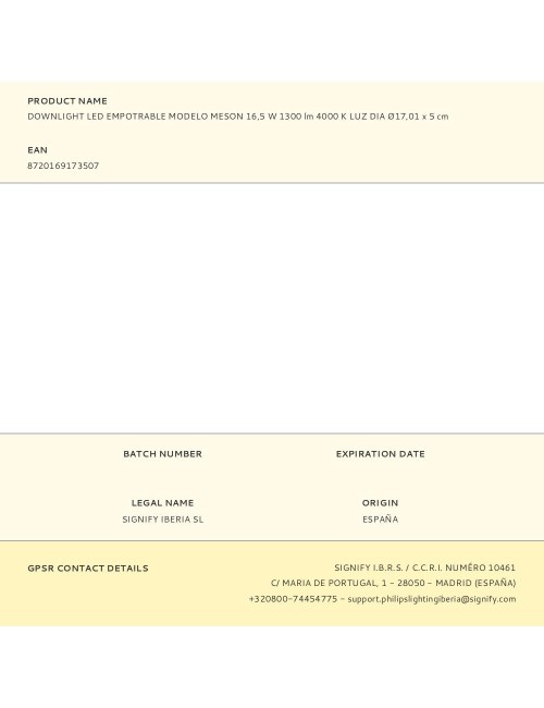 Downlight led empotrable modelo meson 16,5 w 1300 lm 4000 k luz dia ø17,01 x 5 cm