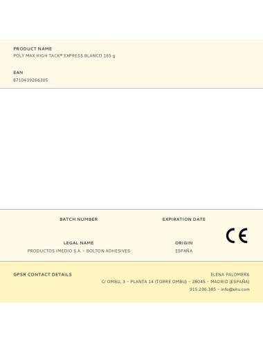 Poly max high tack® express blanco 165 g