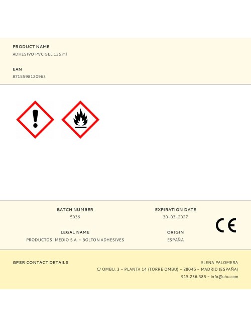 Adhesivo pvc gel 125 ml