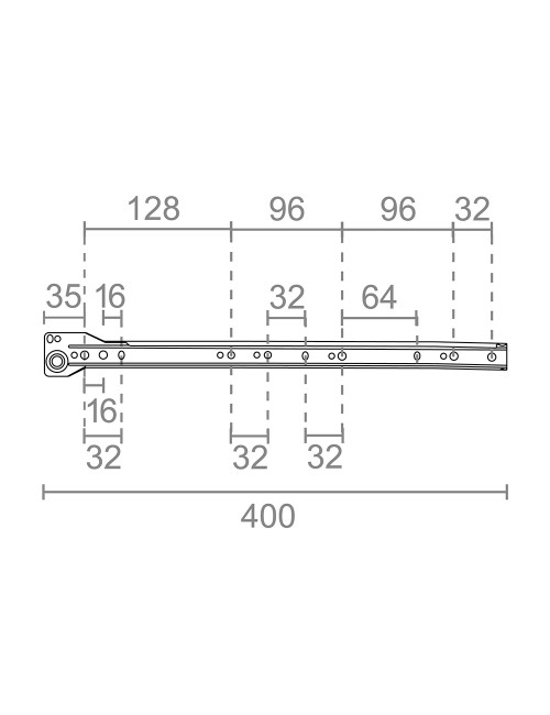 Juego guia cajon gc1 400mm (blister) 75040 micel