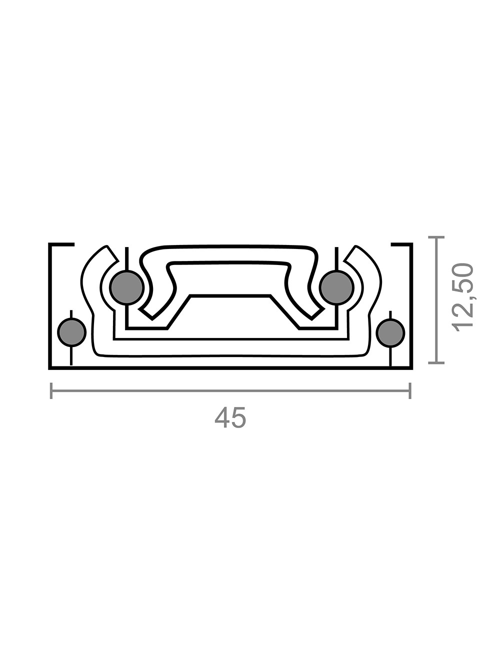 Juego guia telescopica gc5 45x450mm zn 78045 micel