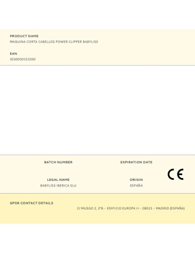 Maquina corta cabellos power clipper babyliss
