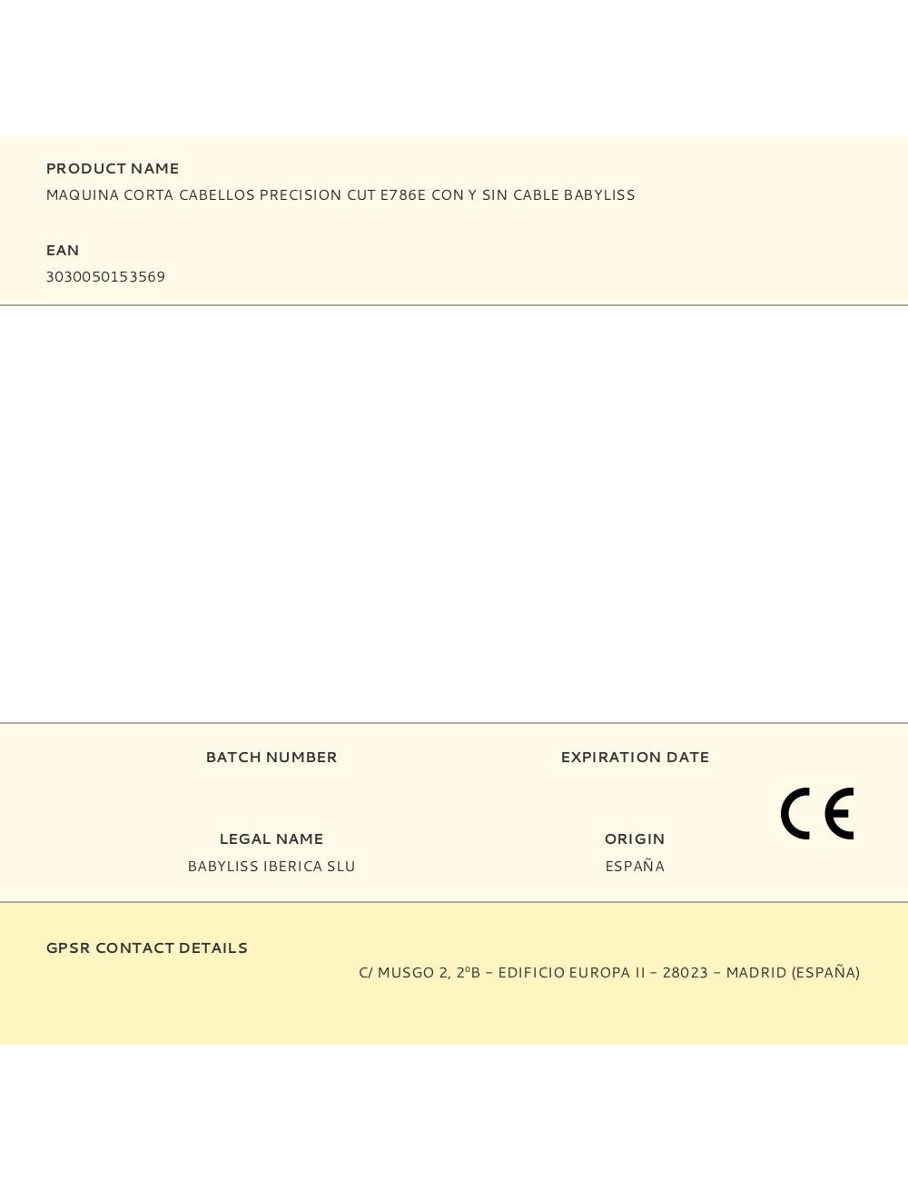 Maquina corta cabellos precision cut e786e con y sin cable babyliss