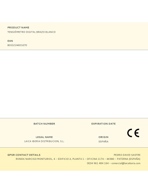 Tensiómetro digital brazo blanco
