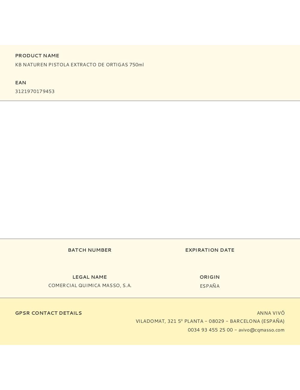 Kb naturen pistola extracto de ortigas 750ml