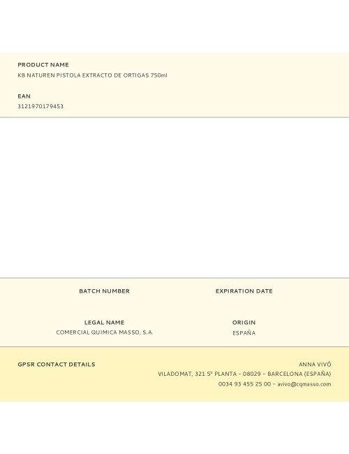 Kb naturen pistola extracto de ortigas 750ml