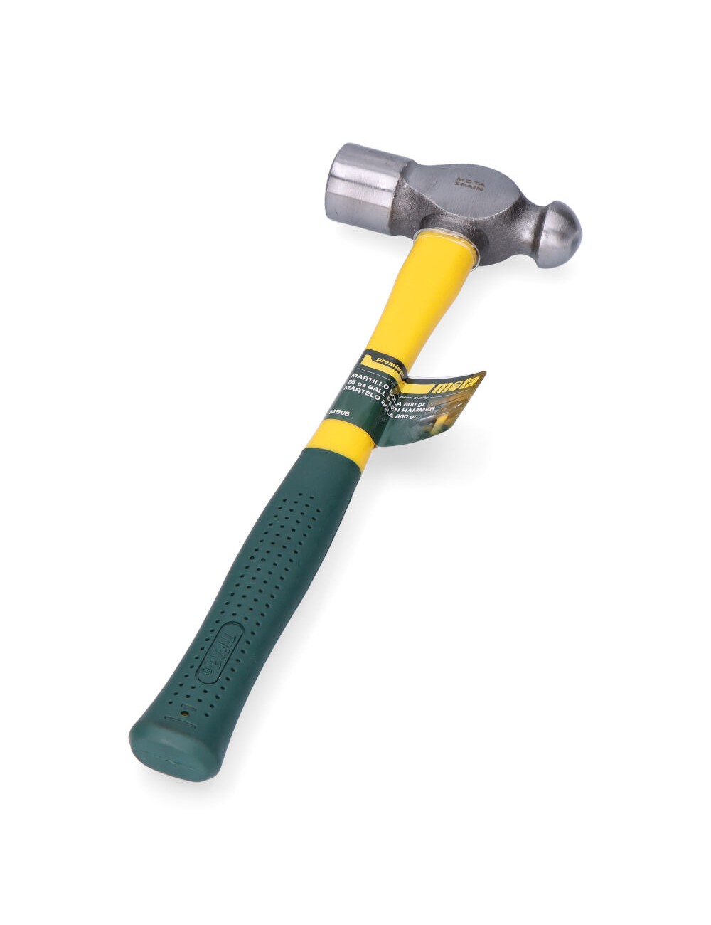 Martillo bolita pulido con mango de fibra de vidrio, 800 g