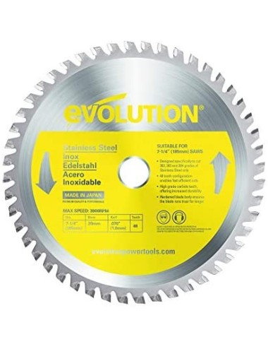 DISCO PARA ACERO INOX. 185mm