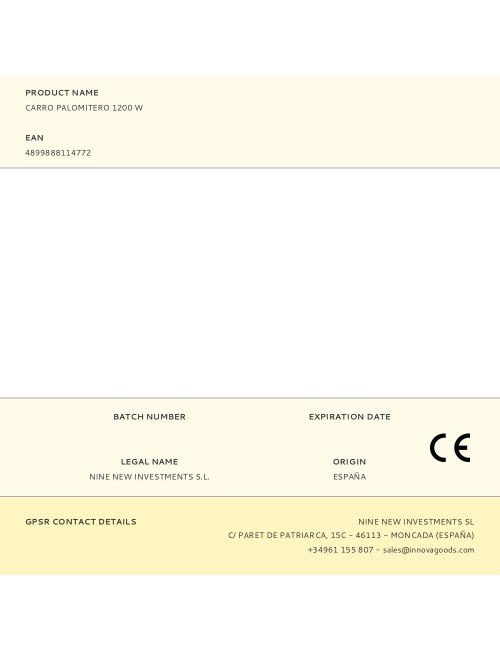 Carro palomitero 1200 w