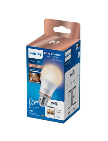 Bombilla inteligente standard e27 8 w 806 lm 2700-6500 k luz blanca