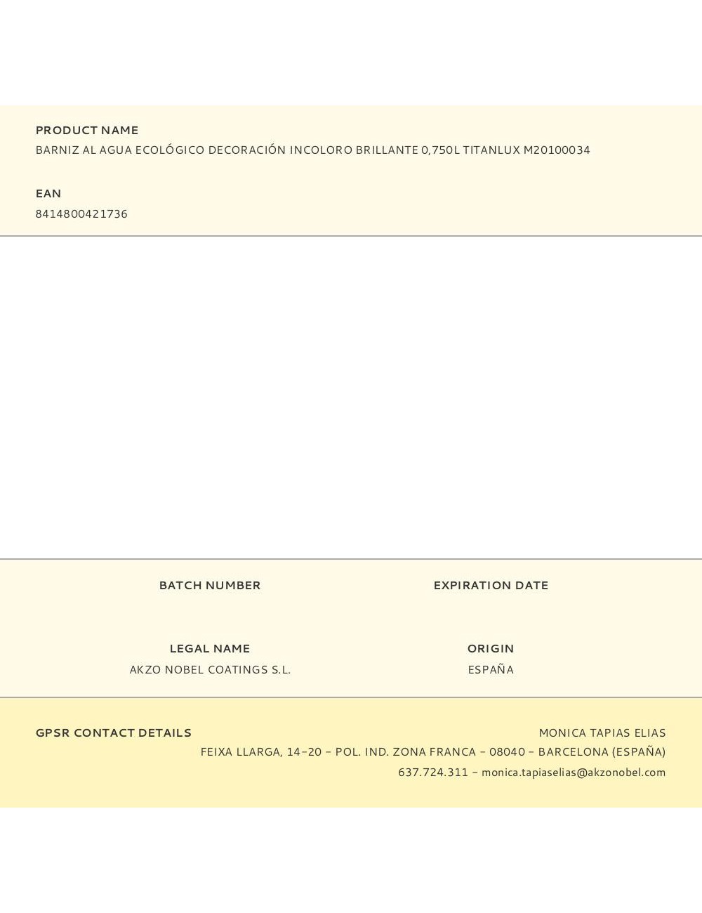 Barniz al agua ecológico decoración incoloro brillante 750 ml