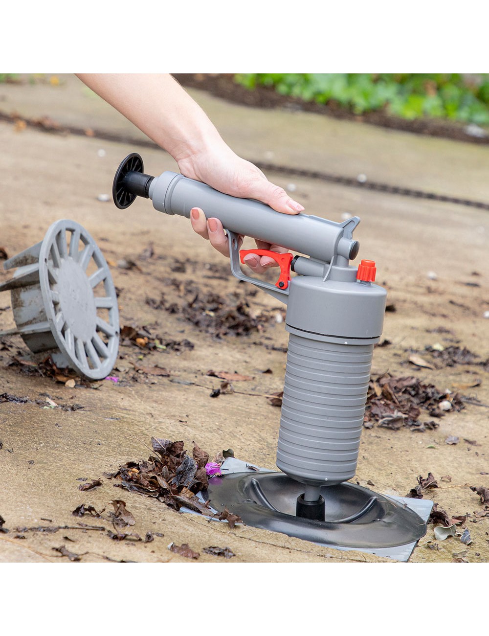 Pistola desatascadora de aire comprimido