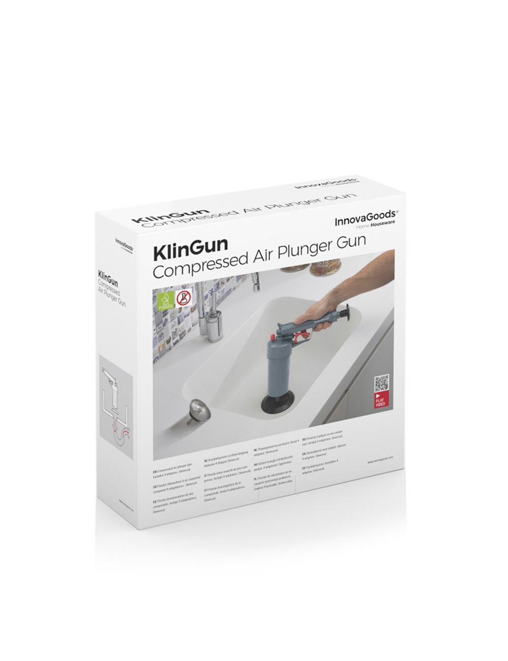 Pistola desatascadora de aire comprimido