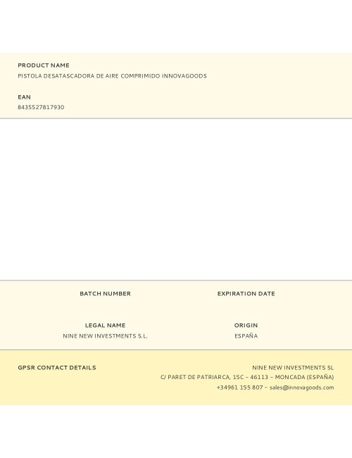 Pistola desatascadora de aire comprimido