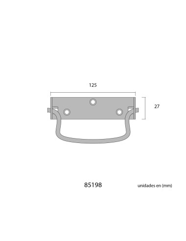Asa abatible con tope 125mm zinc 2 unidades cromado