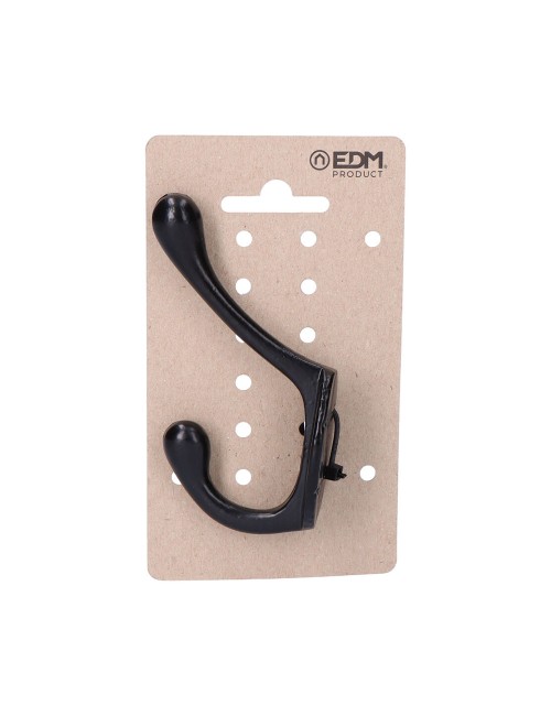 Colgador de forja negro 13 x 5 cm