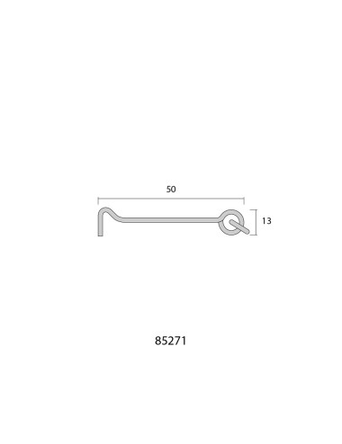 2 aldabillas doble hembrilla 50 mm zinc