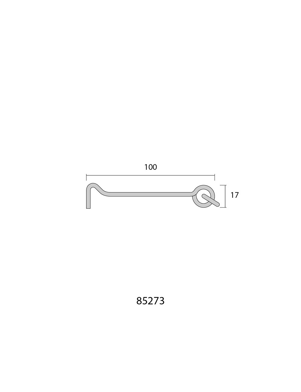 2 aldabillas doble hembrilla 100 mm zinc