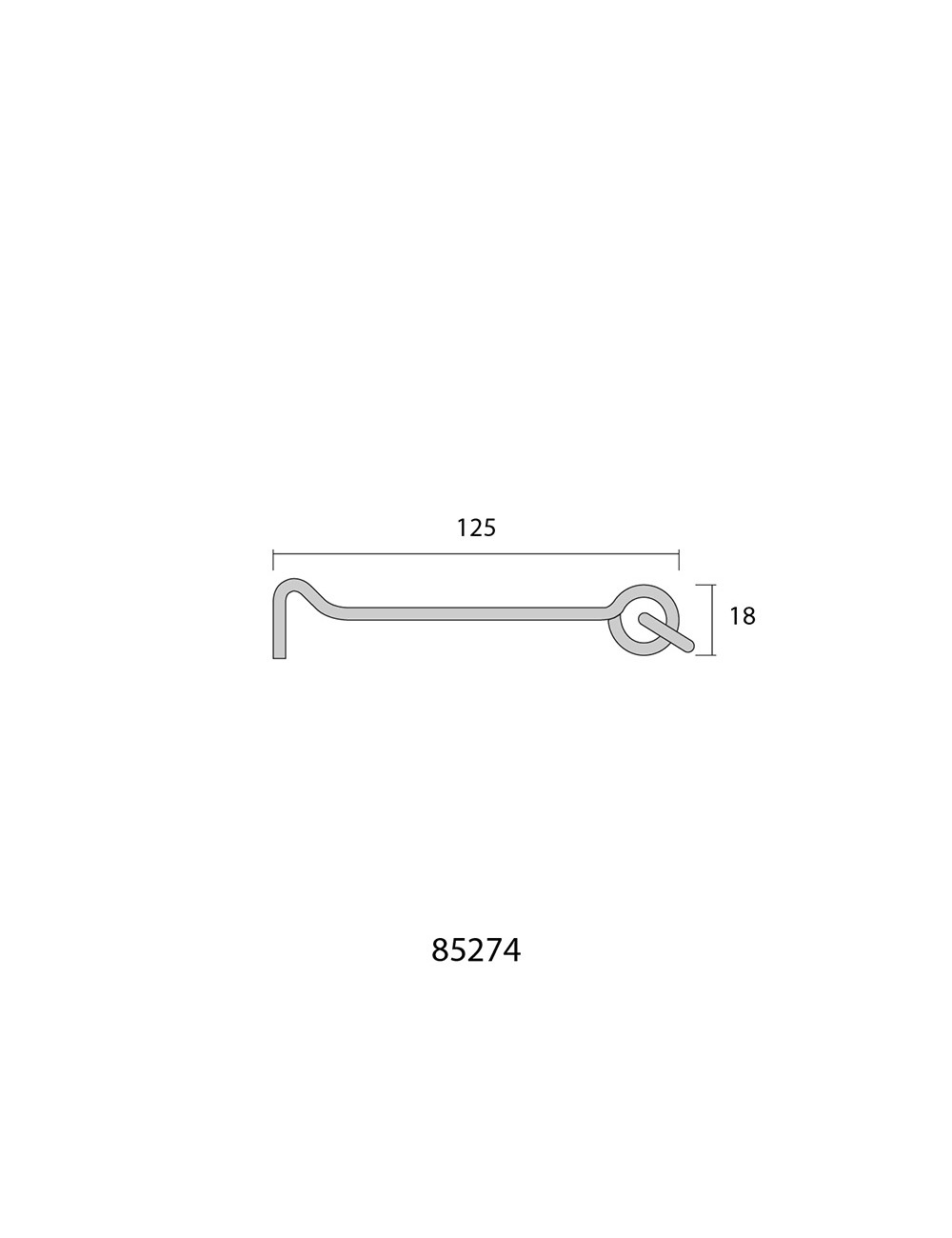 2 aldabillas doble hembrilla 125 mm zinc