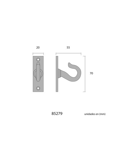 Colgador techo hierro negro