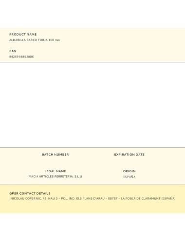 Aldabilla barco forja 100 mm