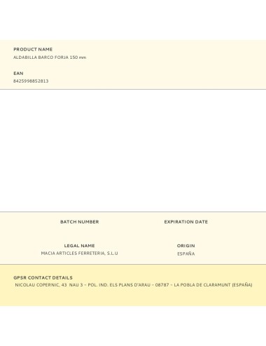 Aldabilla barco forja 150 mm