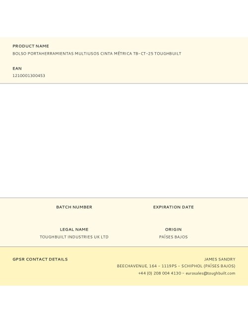 Bolso portaherramientas multiusos cinta métrica